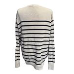 Brandy Melville  100% Cotton Striped Sweater Cream Navy Breton Pullover One Size Photo 2