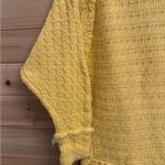 We The Free  Size Medium Bright Yellow Thein Hacci V Neck Lightweight Sweater Photo 5