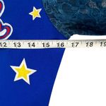 Vintage Raw Blue Jersey Dress L Blue New York Lace Sleeves Sporty Y2K Streetwear Size L Photo 5