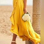 Lulu’s In Love Forever Mustard Yellow Satin Lace Photo 3