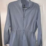 Mono B Active Jacket Pullover Windbreaker Drawstring Athletic Blue Size S Photo 0