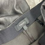 Theory Lamb Leather Black Leggings Sleek Pants Elastic Waist Zipper Details 10 Photo 6