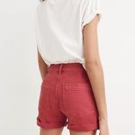 Madewell High Rise Red Denim Shorts: Garment Dyed Edition 25 Photo 2