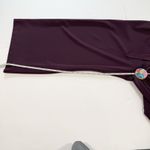 Calvin Klein  Dark Purple Sleeveless V Neck‎ Wide Leg Crop Pocket Jumpsuit Size 8 Photo 9