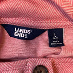 Lands' End  Women's Soft Mojave Rose Herringbone Long Sleeve Sport Knit Pullover L Photo 4