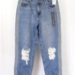 Zumiez Empyre Eileen Checkerboard Striped Mom Jeans Photo 1