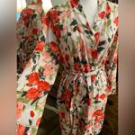 Tahari Floral Romantic Robe with Red Roses Photo 3