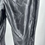 Joie  Sleek Black Women's faux leather fleece lined straight leg pants 12 soft Photo 2
