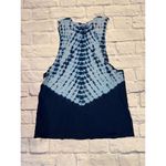Spiritual Gangster Varsity Muscle Tank Top in Blue Tie Dye Size Medium Photo 3
