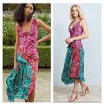 Saloni Aggie Silk Aymetrical Midi Dress size 6 Red Photo 1