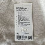 Lululemon Scuba Oversized Half-Zip Hoodie Sweatshirt in Heathered Bone Size M/L Photo 11