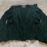 Universal Threads Green ruffle Cardigan Photo 2