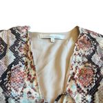 Lovers + Friends  Epiphany Shorts Romper Snake Print Flowy Lace Up Size Small Photo 2