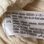 ZARA Ribbed Cropped Vneck Sweater Cream Size Medium Photo 4