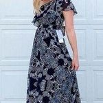 Vince Camuto  NWT blue and white one shoulder dress Photo 0