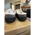 Lands' End  Suede‎ and Faux-Fur Clogs Gray Slippers Size 9 Photo 5