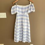 Lulus Cotton Off the Shoulder Striped Midi Dress Photo 8