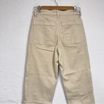 Everlane  Tan Wide Leg Cropped Jeans Womens 2 Casual High Rise Classic Preppy Photo 10