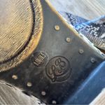 Lucky Brand  Grey Snake Print Leather Ankle Boots Womens 8.5 Booties Fall Western Photo 5