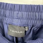 Tahari NWT  Sport Blue White Elastic Drawstring Waist 7" Run Shorts Size Small Photo 6