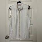 Quacker Factory  White French Terry Vest with Rhinestone Zipper Size L Photo 7