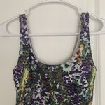 Lululemon Women’s 4  Amala Floral Sport Purple Green Yoga Athletic Workout Tank Photo 1