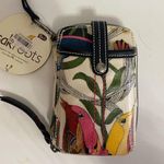 Sakroots  Floral bird Print Wristlet/cell phone holder NWT Photo 0