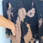 Dress to Kill Jane Mohr Black & Tan Splotch Dye Button Photo 8