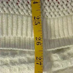 Christopher & Banks White Striped Open Knit Hooded Beach Sweater Size Large Photo 9