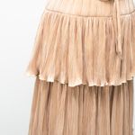 Mac Duggal  -  Gold Ruffle Tiered Buckle Detail Dress Photo 15