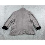 Skies Are Blue  Blazer Jacket Women Large Collarless Open Front 3/4 Roll Sleeve Photo 1