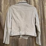 BLANK NYC White Sand Suede Leather Moto Cropped Jacket Used Medium Photo 1