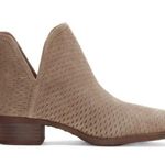 Lucky Brand  Bashina Suede Leather Perforated Ankle Boots Booties Tan Size 12 Photo 0