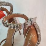 Lauren Lorraine Heels size 6 Silver Embellished Formal Ankle Strap S37 Photo 4