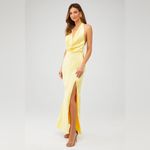 Elliatt  GWENETH GOWN‎ Satin Halter butter Yellow Xs Photo 1