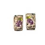 Sterling Silver Authentic Multigem 925  Brilliantly Handcrafted Earrings Huggies Photo 8