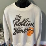 American Eagle NEW Rolling Stones Hot Lips Crewneck Sweatshirt Waffle Band Concert Tee Medium Photo 0