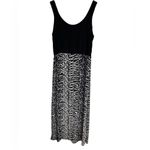 Vince Camuto Graphic Black and White Animal Print Tank Sleeveless Maxi Dress XL Photo 1