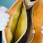 Dooney & Bourke Vintage 90s Tan Brown Leather All Weather Shoulder Purse Handbag Photo 5