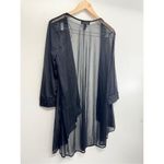R & M Richards R&M‎ Richards Cardigan Size 16 Black 3/4 Sleeve Glitter Mesh NEW Photo 6