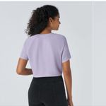 Halara NWT  light purple textured crop top. In original bag. Size S Photo 3