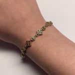 Signed Napier Costume Gold Tone Tennis Bracelet Multi Color Rhinestone Photo 10