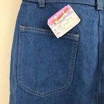 Vintage Deadstock Baggy Slouchy Tapered Cotton 80s pleated hi waist jeans 27 12 Blue Photo 6
