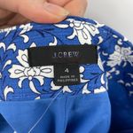J.Crew Shorts Womens Size 4 Trouser Night Sky Floral Block Print Blue White NWT Photo 2