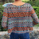 Macy's Floral Print Lace Top Photo 2