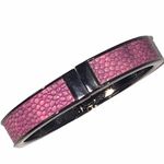 Faux Snake Skin Bracelet, Pink, Tan, Gun Metal Pink Photo 5