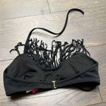 Victoria's Secret Victoria’s Secret Women’s Small Black Fringe Swim Top Photo 2