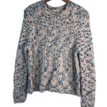 Silverflint Colorful Knit Fuzzy Soft Sweater Crewneck Pullover Size Small White Photo 0