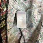 J Jill Top Womens Large Multicolor Paisley Boho Print Stretch Blouse Ladies Photo 7