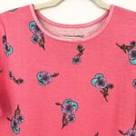 Woman Within New  Floral Print Thermal Short Sleeve Tee Pink Multi Size 14/16 Photo 2